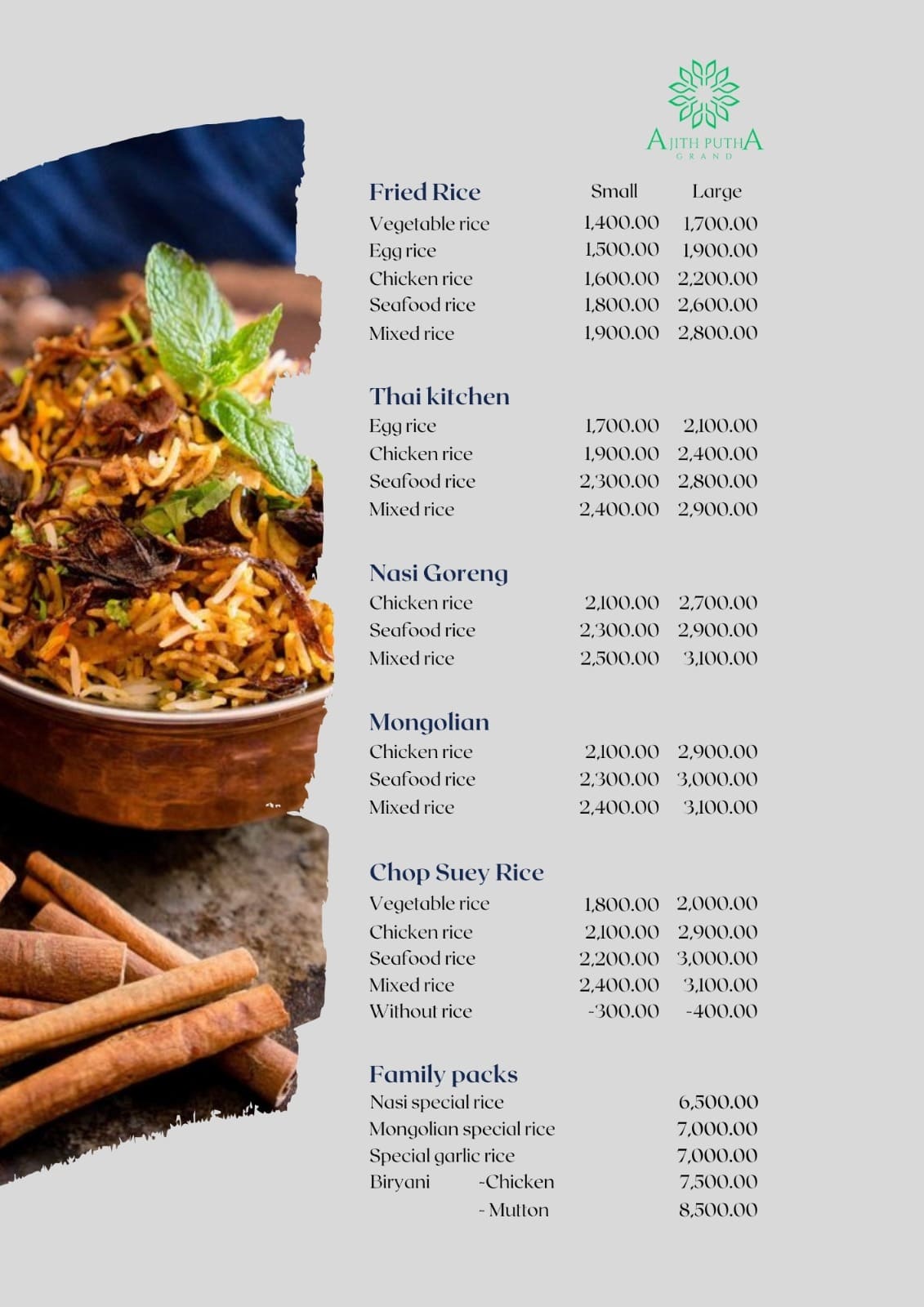 Dining Menu – Page 2